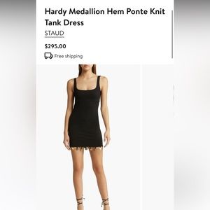 Staud Hardy Medallion Hem Ponte Knit Tank Dress